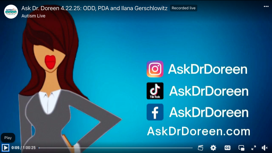 Ilana's interview on Ask Dr. Doreen - discussing ODD & PDA